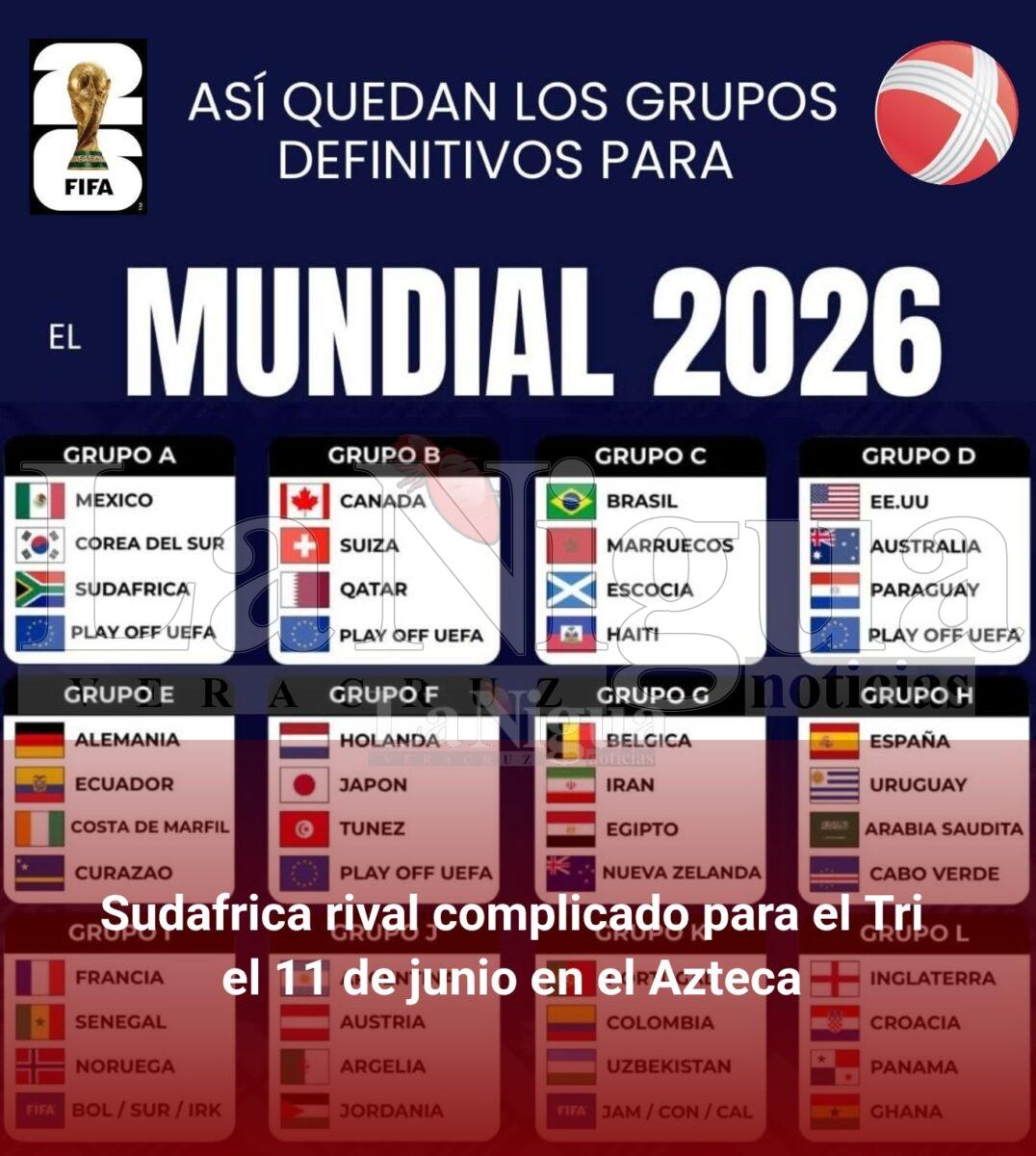 Sudafrica rival complicado parael Tri el 11 de junio en el Azteca