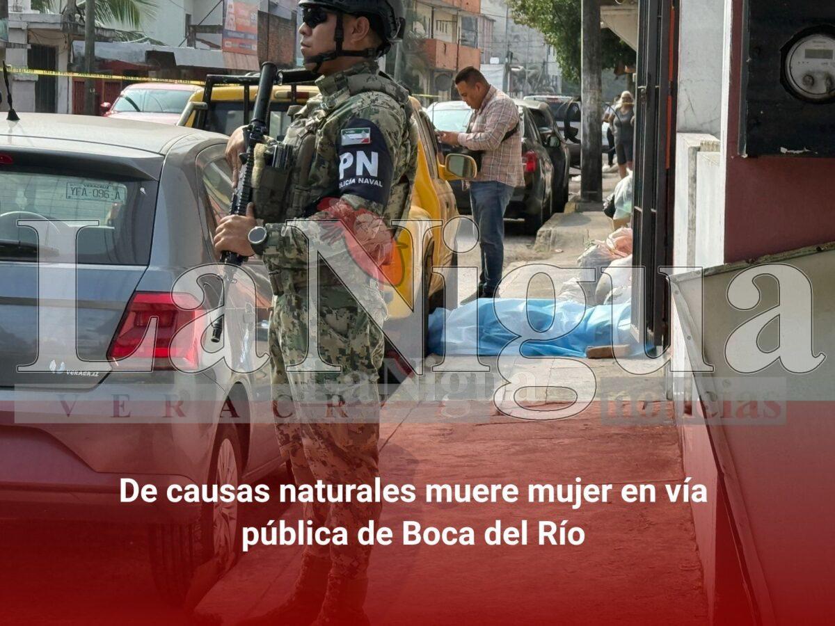 De causas naturales muere mujer en vía pública de Boca del Río