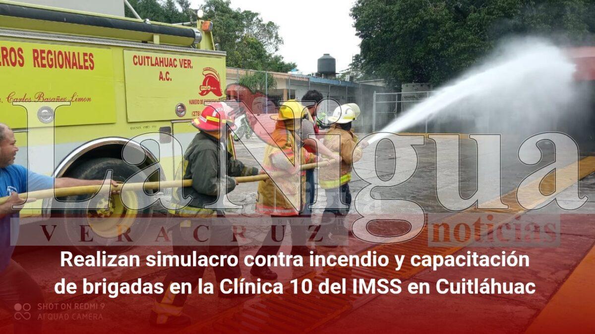 Realizan simulacro contra incendio y capacitación de brigadas en la Clínica 10 del IMSS en Cuitláhuac