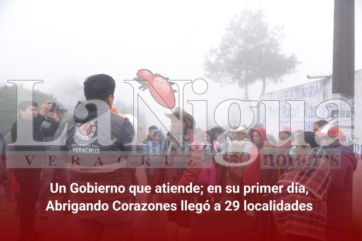 Un Gobierno que atiende; en su primer día, Abrigando Corazones llegó a 29 localidades