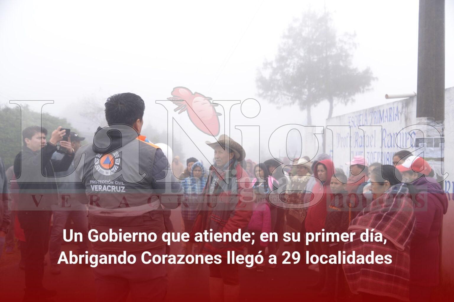 Un Gobierno que atiende; en su primer día, Abrigando Corazones llegó a 29 localidades