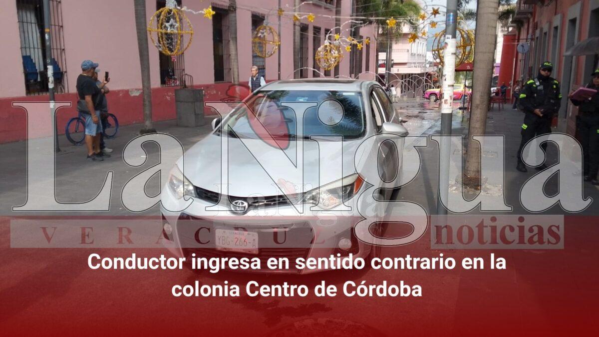 Conductor ingresa en sentido contrario en la colonia Centro de Córdoba