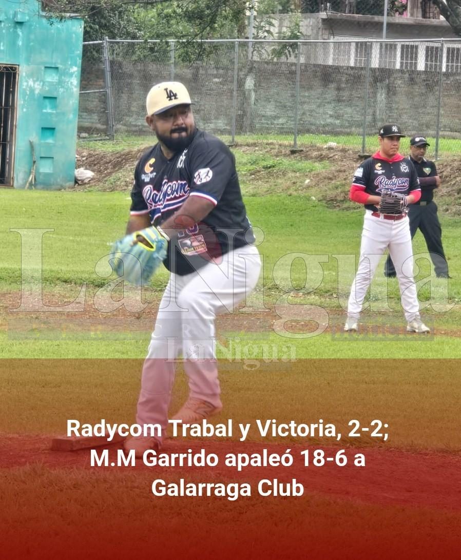 Radycom Trabal y Victoria, 2-2; M.MGarrido apaleó 18-6 a Galarraga Club