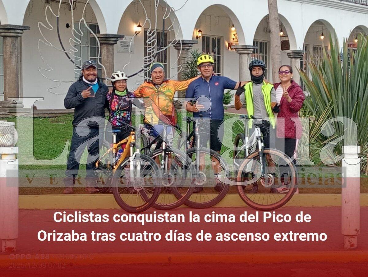 Ciclistas conquistan la cima del Pico de Orizaba tras cuatro días de ascenso extremo