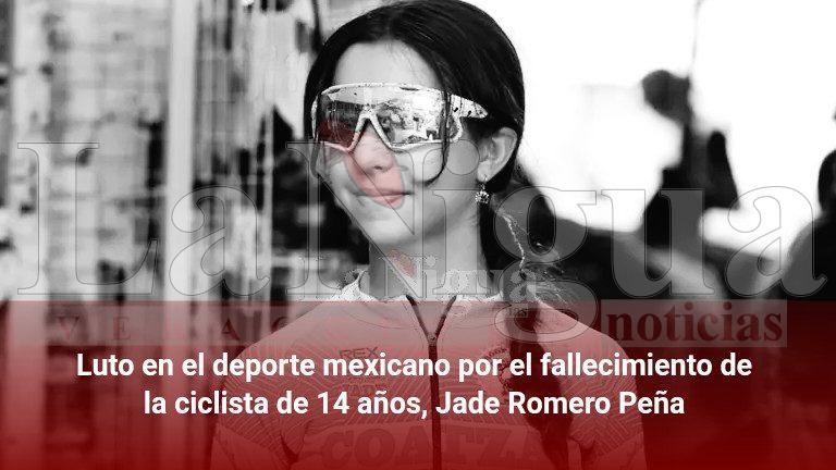 Luto en el deporte mexicano por el fallecimiento de la ciclista de 14 años, Jade Romero Peña