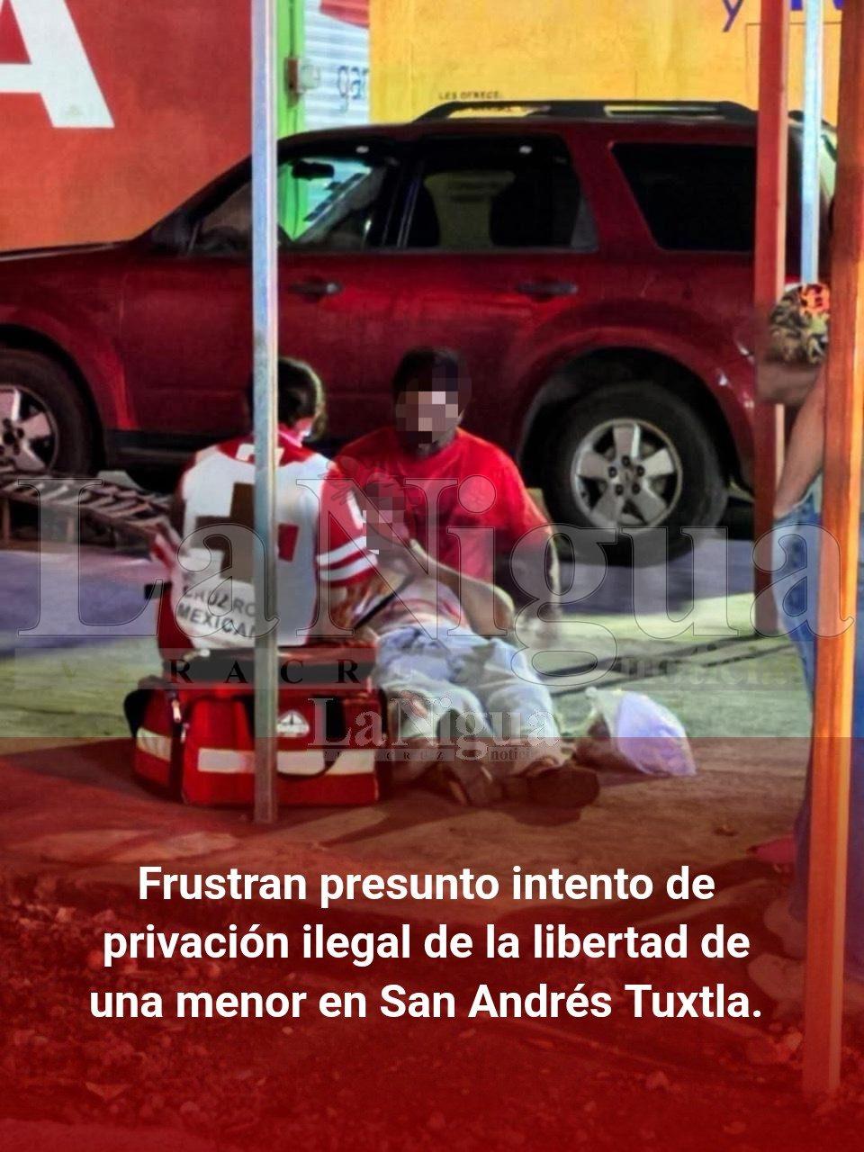 Frustran presunto intento de privación ilegal de la libertad de una menor en San Andrés Tuxtla.