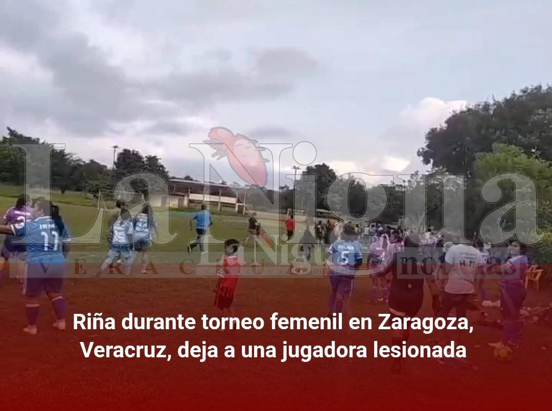 Riña durante torneo femenil en Zaragoza, Veracruz, deja a una jugadora lesionada