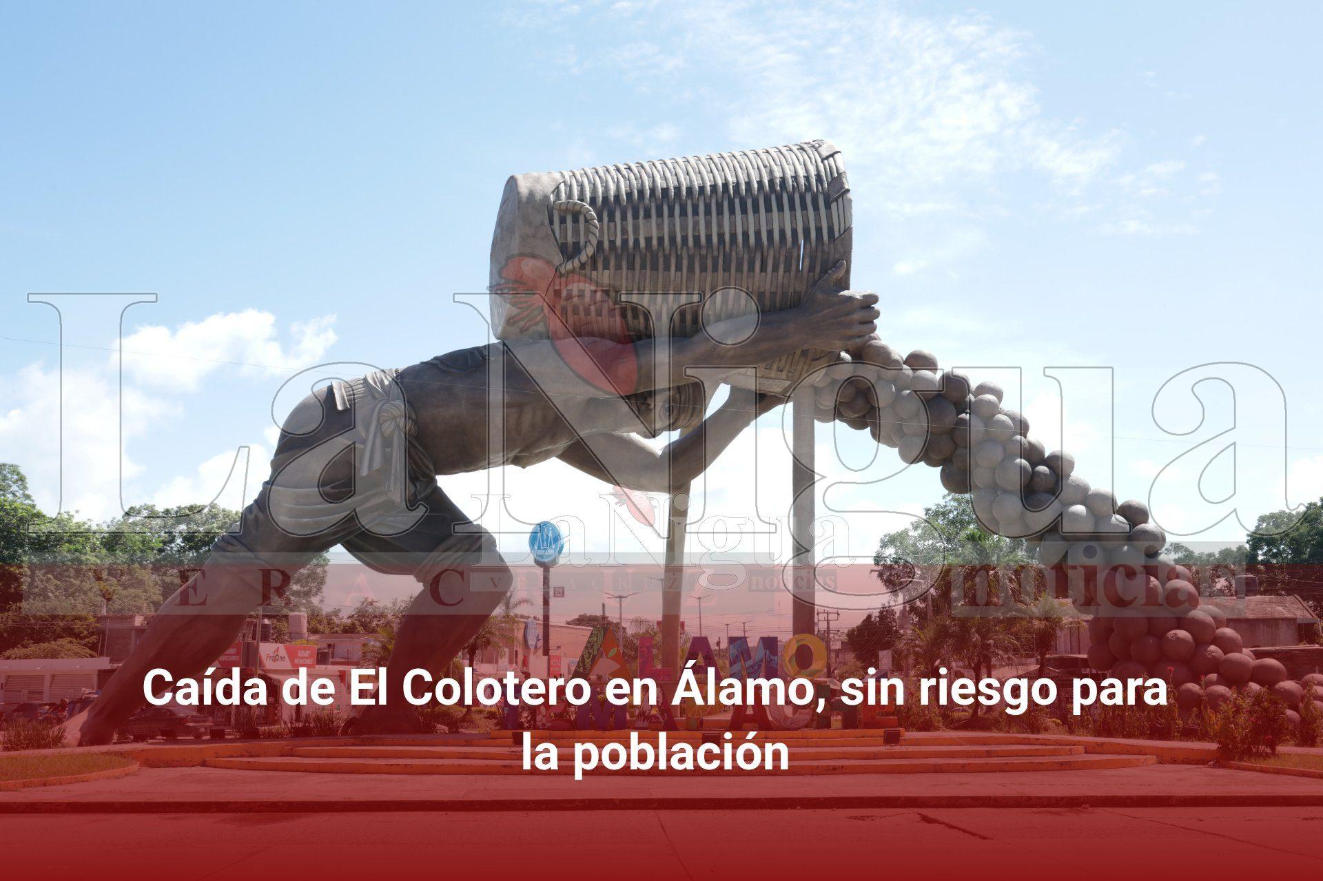 Caída de El Colotero en Álamo, sin riesgo para la población