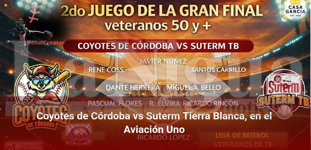 Coyotes de Córdoba vs SutermTierra Blanca, en el Aviación Uno