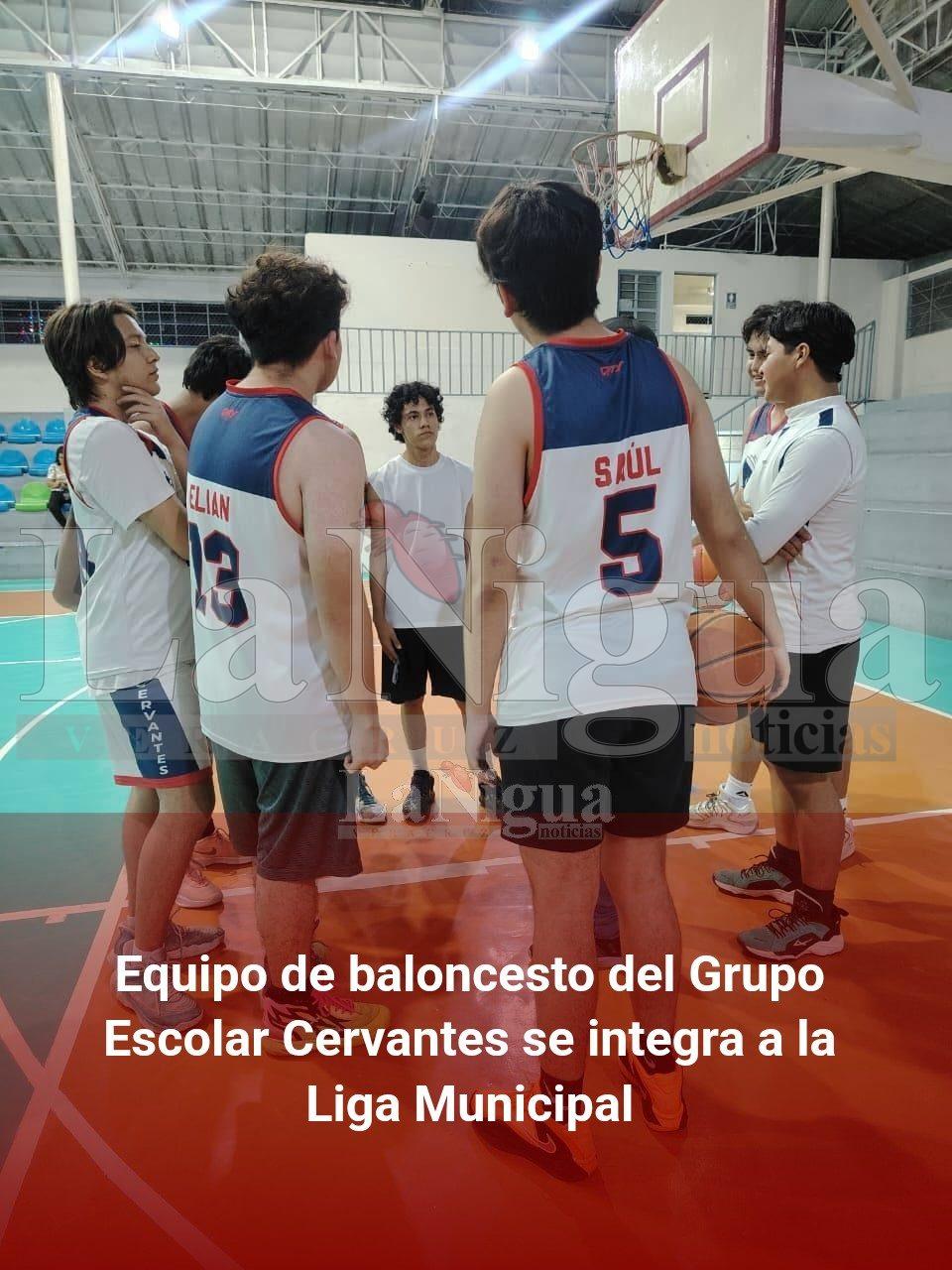 Equipo de baloncesto del Grupo Escolar Cervantes se integra a la Liga Municipal