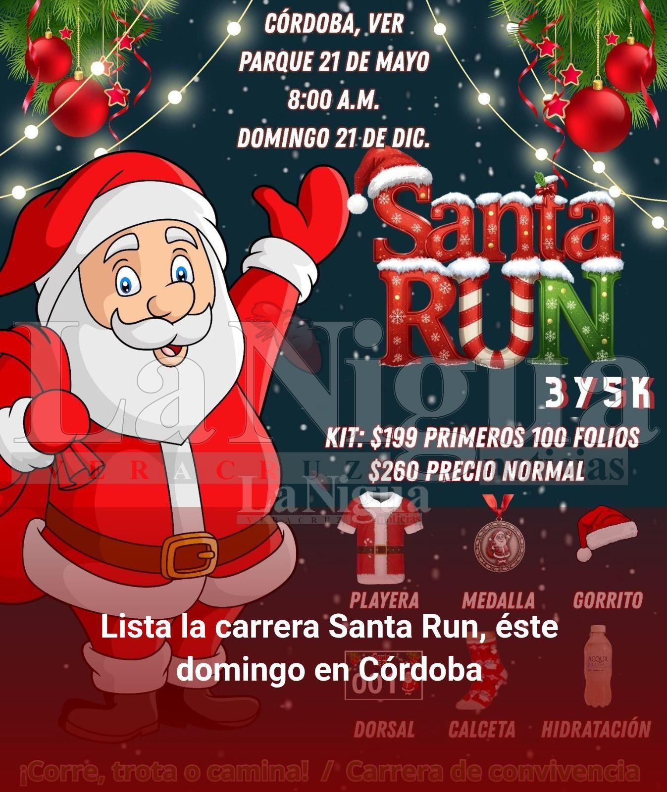 Lista la carrera Santa Run,éste domingo en Córdoba