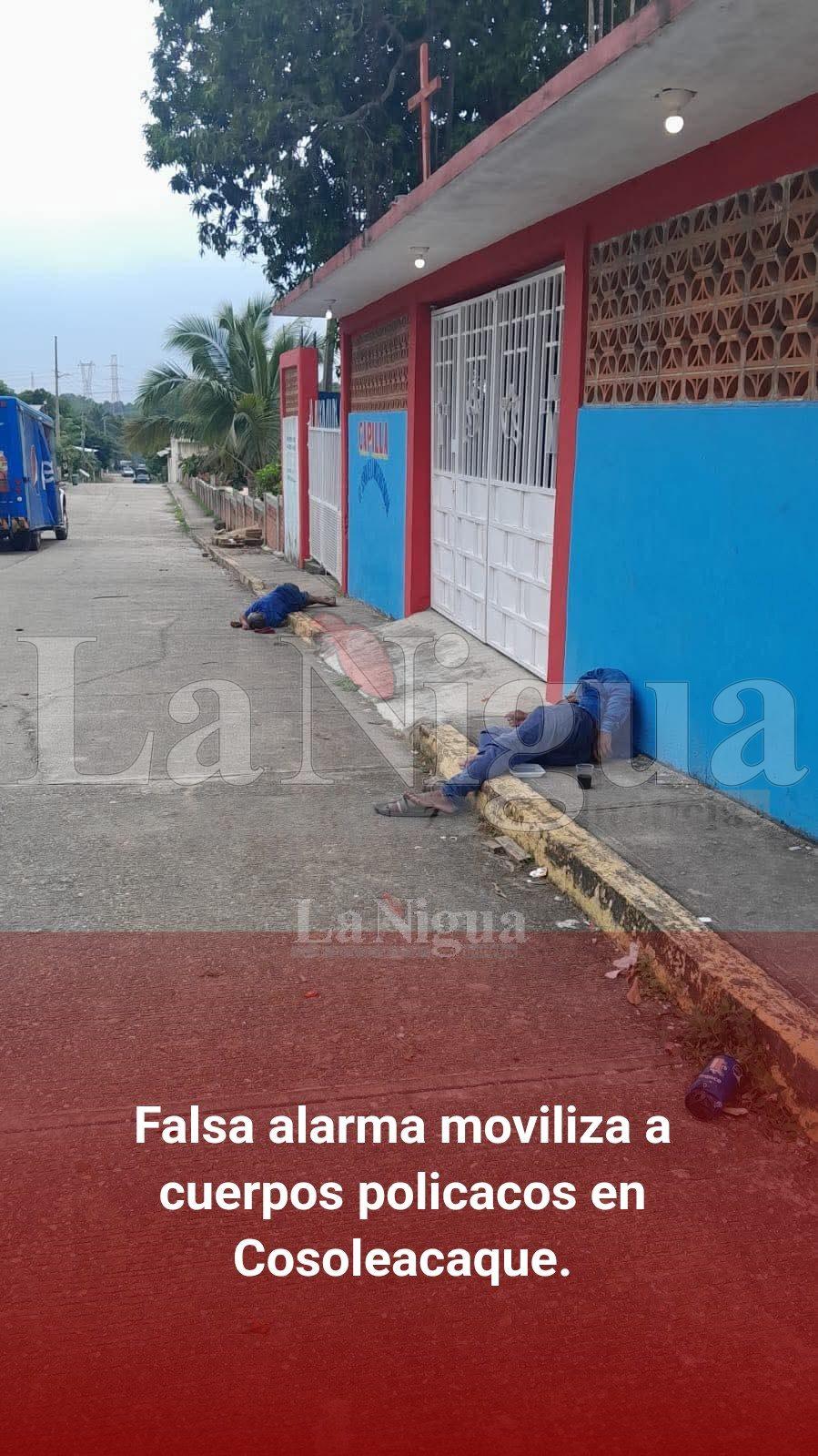 Falsa alarma moviliza a cuerpos policacos en Cosoleacaque.