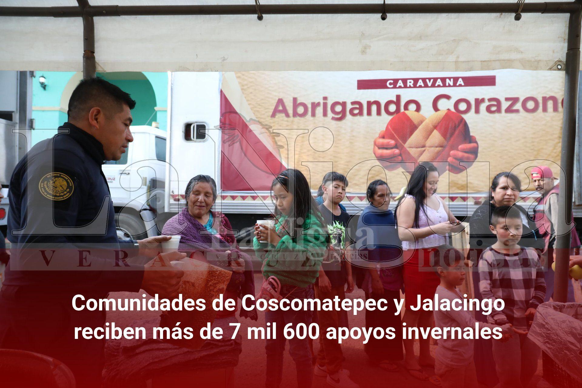 Comunidades de Coscomatepec y Jalacingo reciben más de 7 mil 600 apoyos invernales