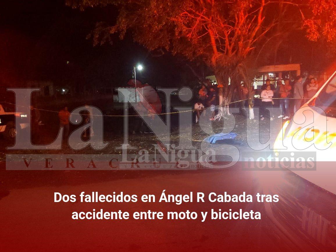 Dos fallecidos en Ángel R Cabada tras accidente entre moto y bicicleta