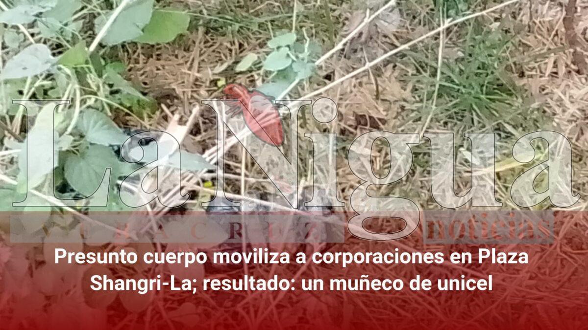 Presunto cuerpo moviliza a corporaciones en Plaza Shangri-La; resultado: un muñeco de unicel