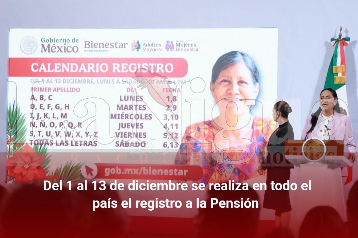 Del 1 al 13 de diciembre se realiza en todo el país el registro a la Pensión
