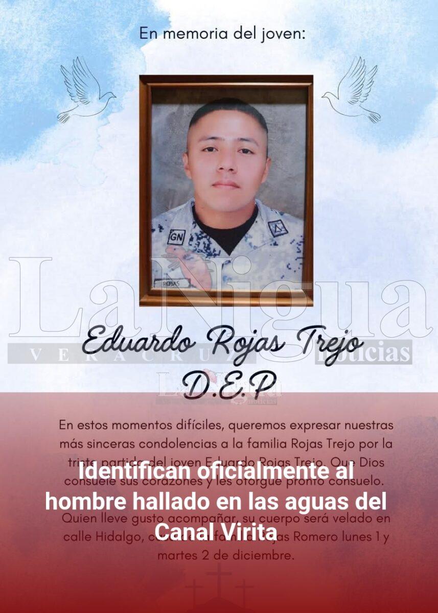 Identifican oficialmente al hombre hallado en las aguas del Canal Virita