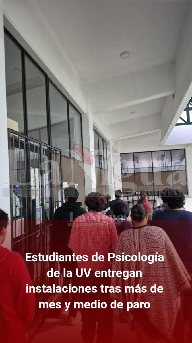 Estudiantes de Psicología de la UV entregan instalaciones tras más de mes y medio de paro