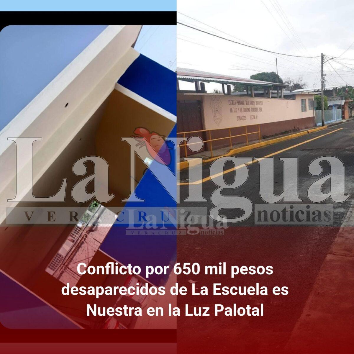 Conflicto por 650 mil pesos desaparecidos de La Escuela es Nuestra en la Luz Palotal
