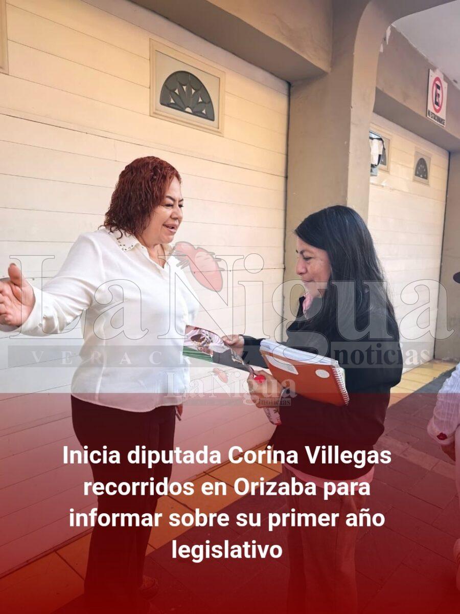 Inicia diputada Corina Villegas recorridos en Orizaba para informar sobre su primer año legislativo
