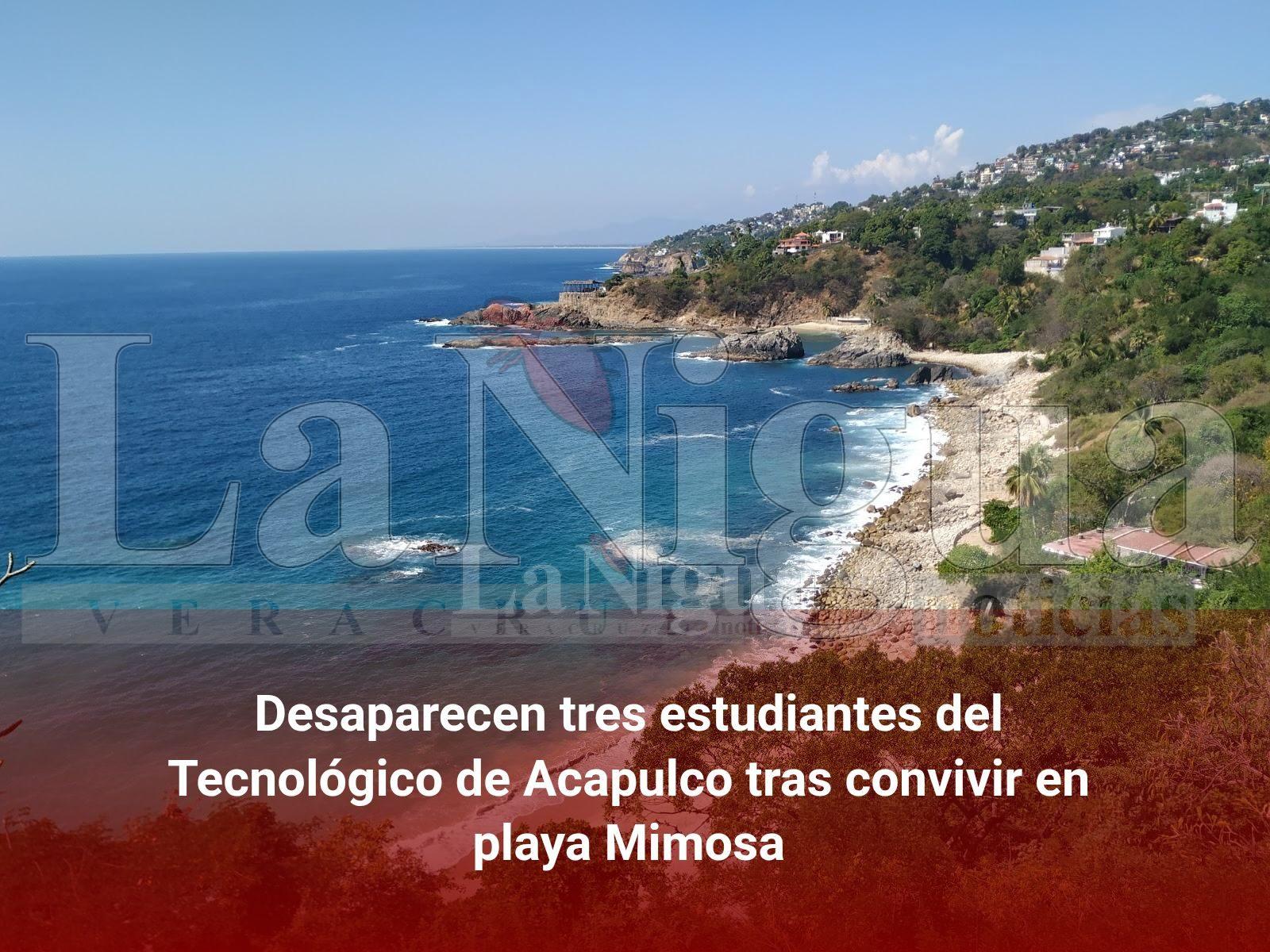 Desaparecen tres estudiantes del Tecnológico de Acapulco tras convivir en playa Mimosa