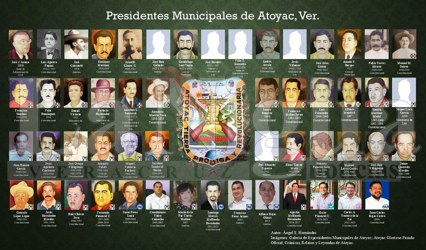 Presidentes Municipales de Atoyac, Veracruz 1916-2026.