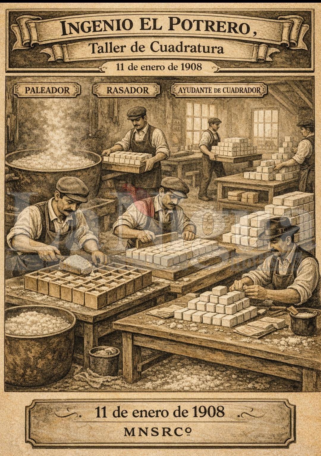 UN DIA COMO HOY: SE PRODUCEN LOS PRIMEROS GRANOS DE ORO BLANCO DEL INGENIO EL POTRERO