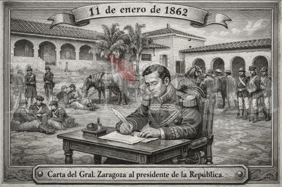 UN DÍA COMO HOY: CORRESPONDENCIA ENTRE EL GRAL. IGNACIO ZARAGOZA Y EL PRESIDENTE BENITO JUÁREZ.