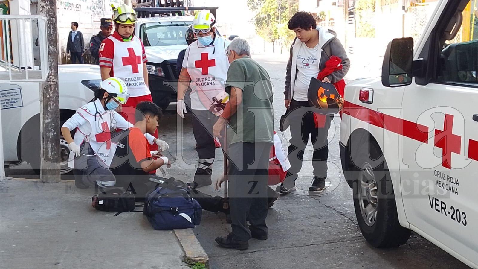Derrapa motociclista en cruce de San Pablo y bulevar Córdoba–Fortín