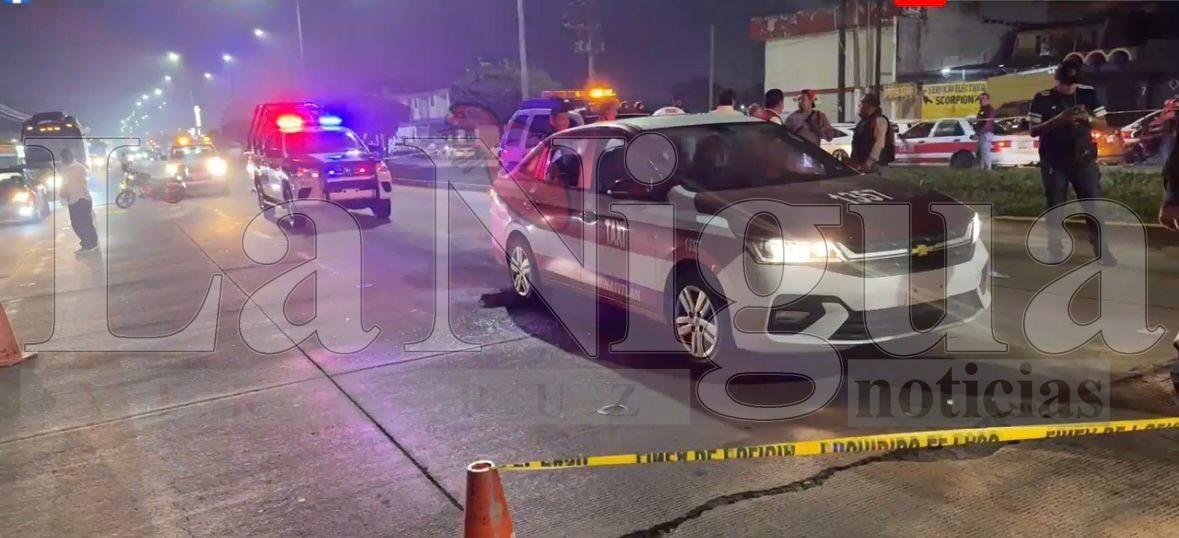 Asesinan a balazos a conductor de taxi en Cosoleacaque.