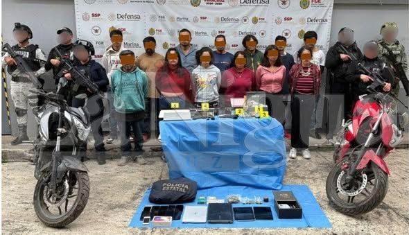 En Emiliano Zapata, 13 personas detenidas y objetos asegurados en operativo de cateo con fuerzas federales y estatales