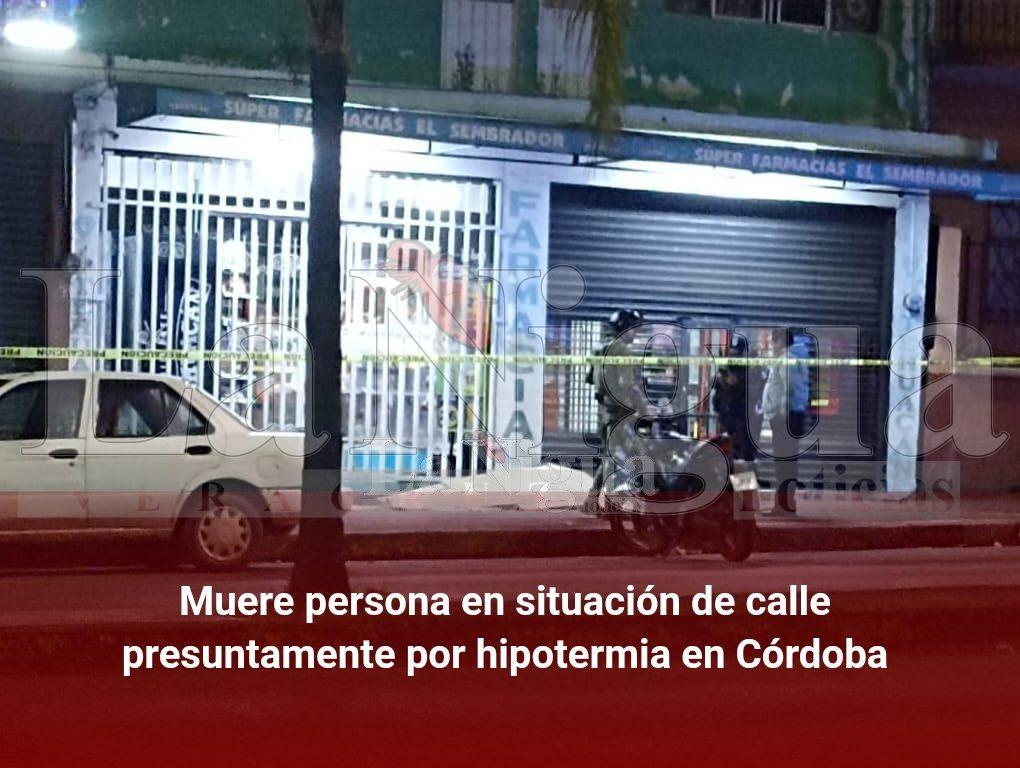 Muere persona en situación de calle presuntamente por hipotermia en Córdoba