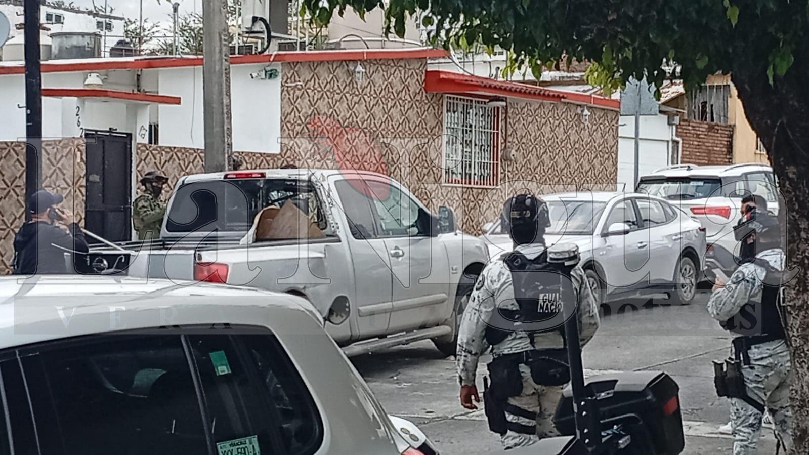Aseguran camioneta tras intensa movilización policial en Tuxpan en Operativo coordinado de los tres niveles de gobierno