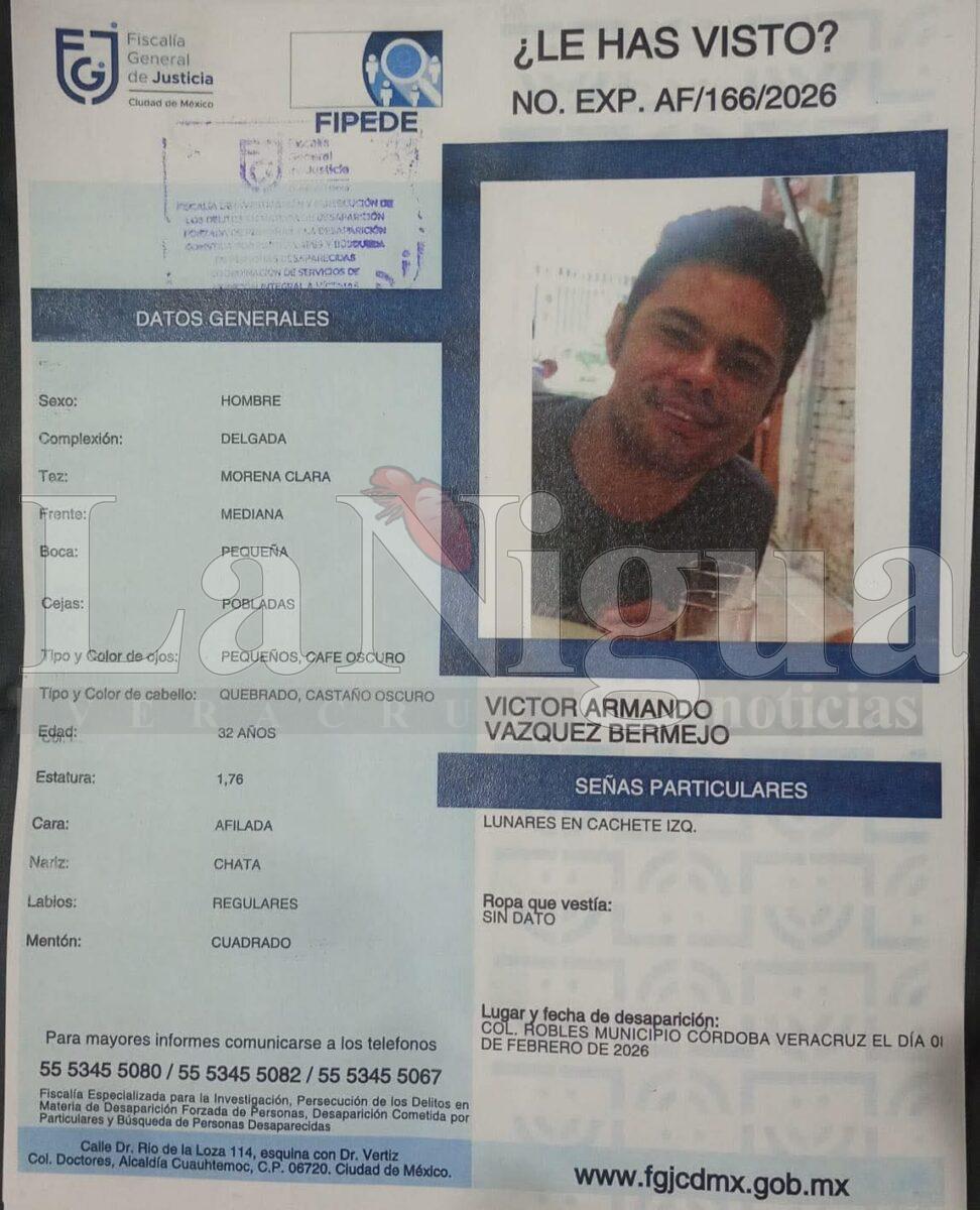 Familiares y amistades solicitan apoyo ciudadano para localizar a Víctor “Vic” Bermejo, quien se encuentra en calidad de no localizado desde el pasado domingo, fecha en la que se tuvo el último contacto con él.