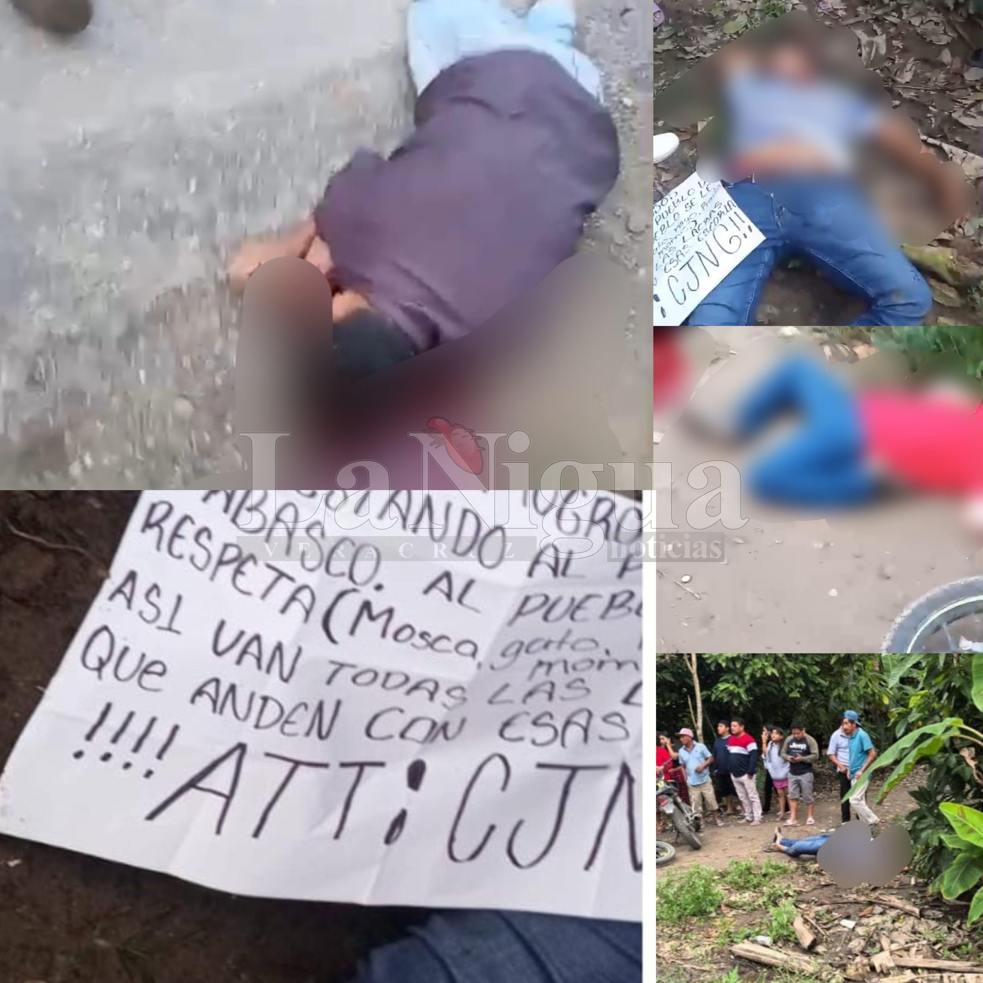 5 ejecutados en Jalpa de Méndez, tres eran policías estatales