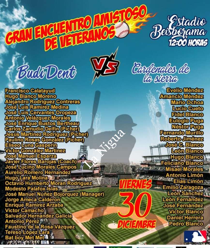 Budi Dent contra Cardenales de la Sierra el 30 en Beisborama