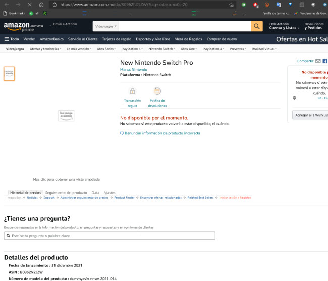 "Nintendo Switch Pro" es listado en Amazon México: el anuncio de la nueva consola con soporte para 4K parece ser inminente 2 Nintendo Switch Pro Amazon Mexico Listado Rumor Filtracion