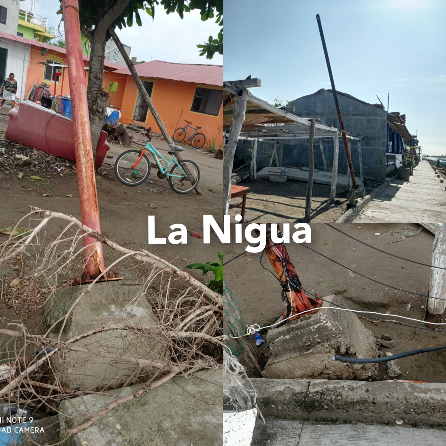 Poco a poco restablecen líneas eléctricas en Tecolutla tras huracán Grace