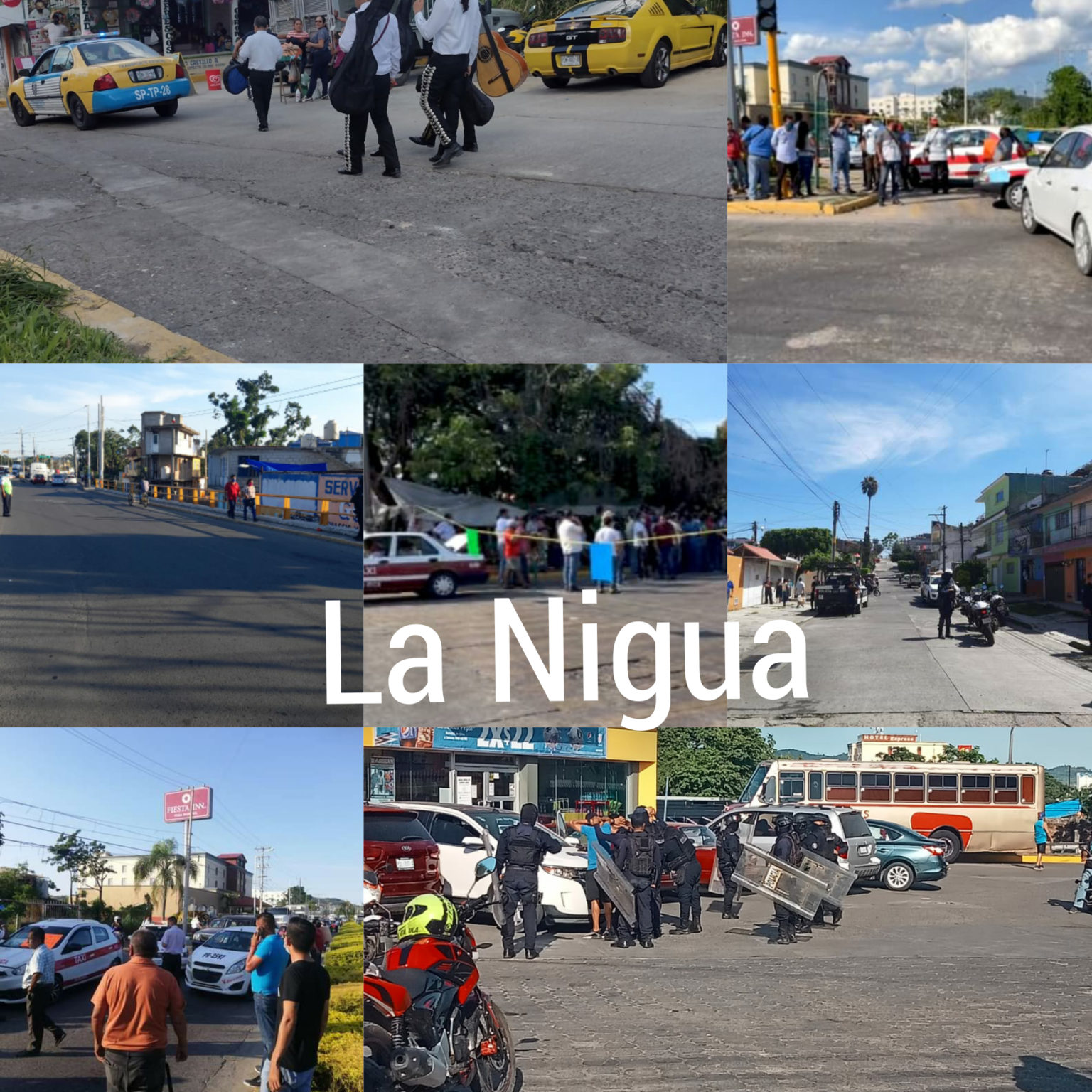 Retiran fuerzas del orden, bloqueos de taxistas en Poza Rica