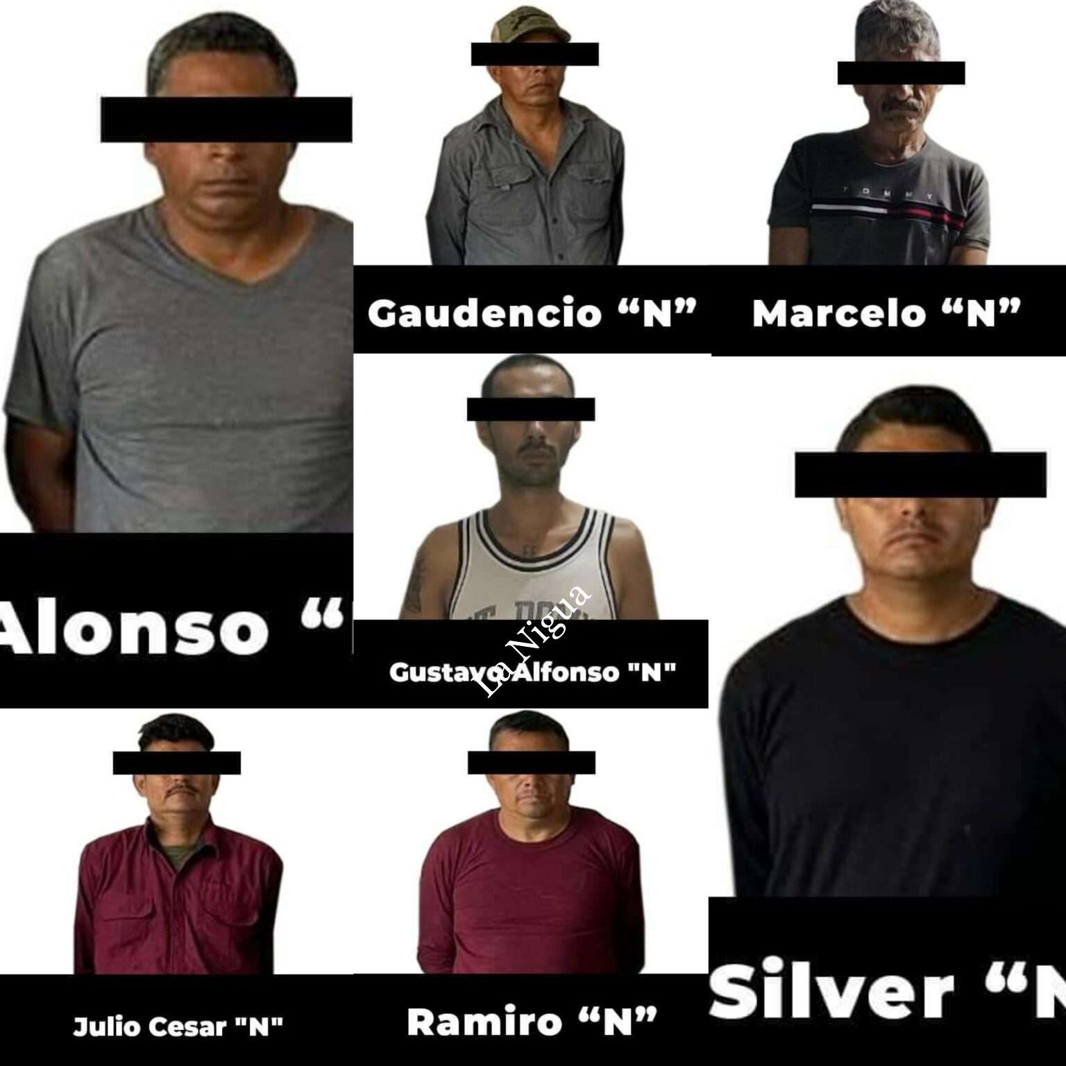 Aprehende Policía Estatal a siete sujetos con armas de fuego en Sayula de Alemán y Acayucan