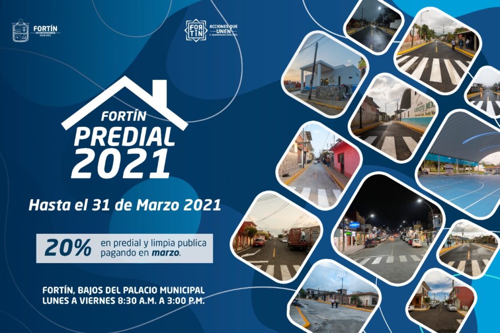 Extienden programa de descuentos a la población en general para pago de predial en Fortín