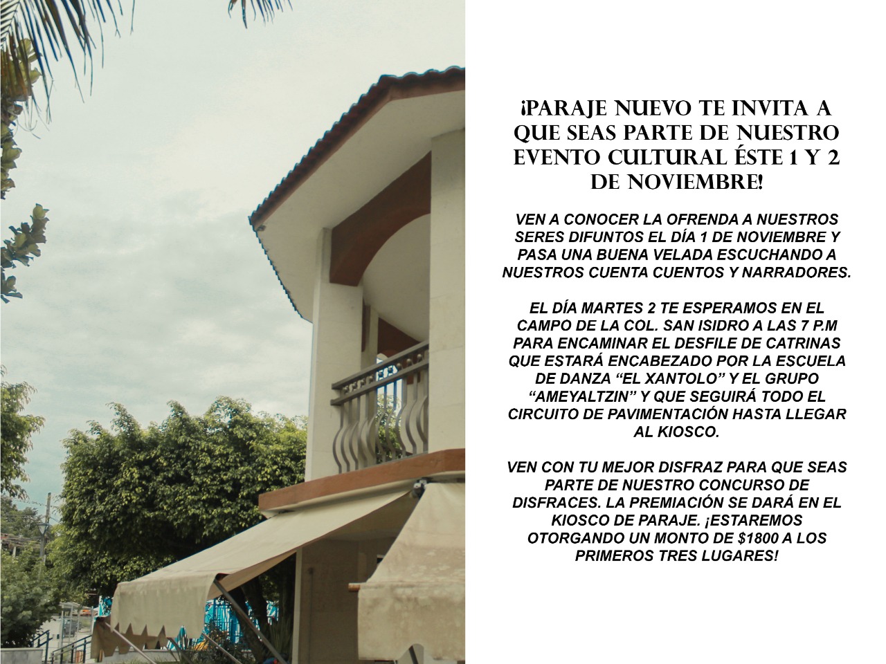 Habitantes de Paraje Nuevo realizarán actividades para fomentar la tradición de Día de Muertos 7 IMG 20211030 WA0052