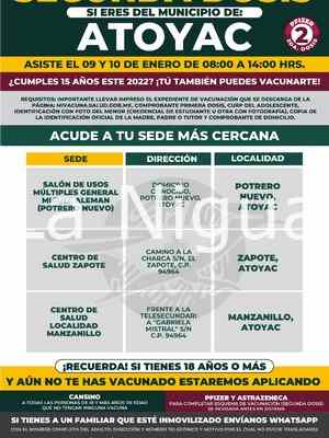 Aplicarán dosis de refuerzo contra la Covid-19 a adultos mayores y segunda dosis a adolescentes