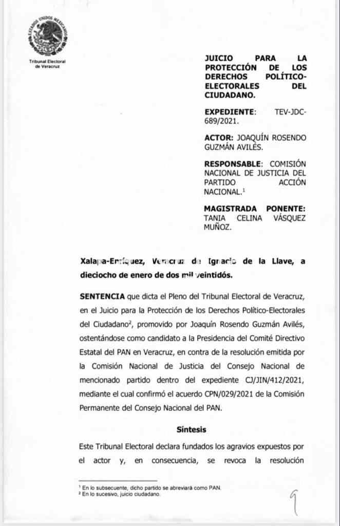 Resuelve TEEV resolvió el juicio para la protección de los derechos políticos electorales
