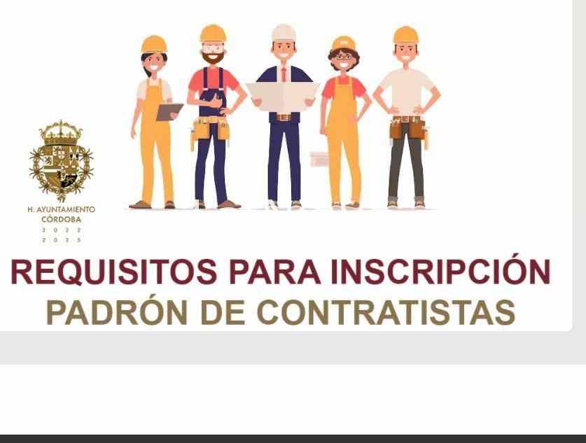 Emite Ayuntamiento convocatoria para Padrón de Contratistas