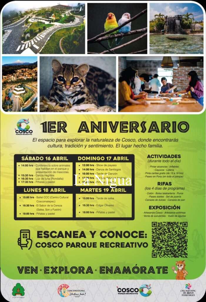 INVITAN A PRIMER ANIVERSARIO DE ‘COSCO’ PARQUE RECREATIVO