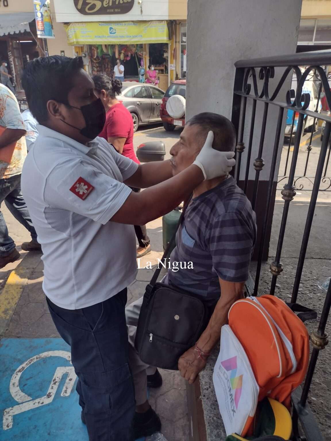 Septagenario, sufre aparatosa caída en Papantla