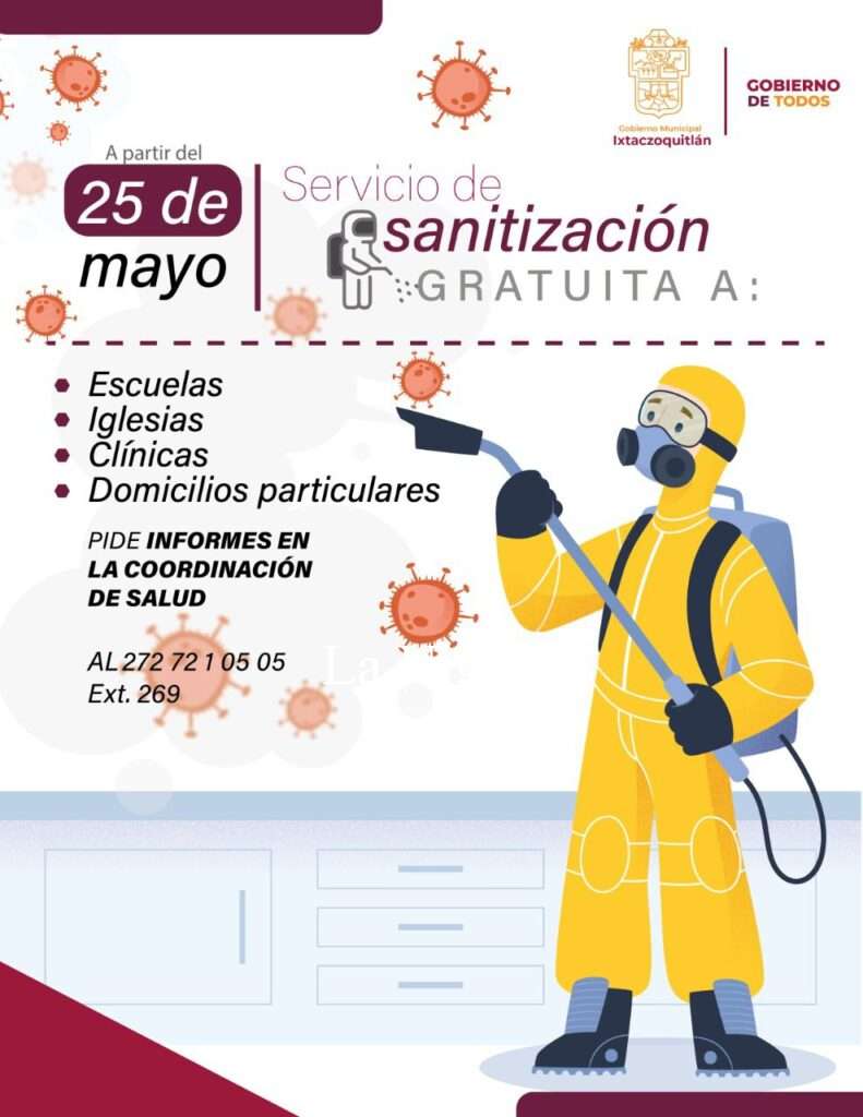 ARRANCA EN IXTACZOQUITLÁN CAMPAÑA DE SANITIZACIÓN GRATUITA