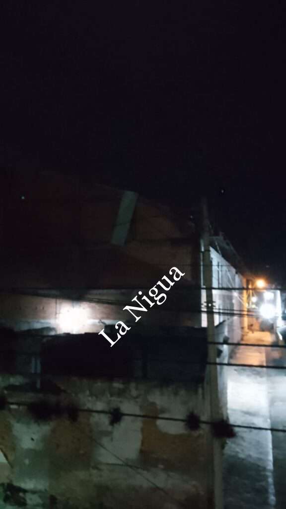 Lámina del Auditorio de Padelma a punto de caer