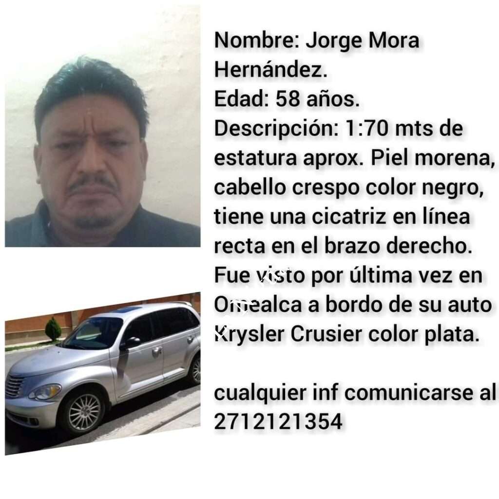 Hombre desaparece en Omealca.